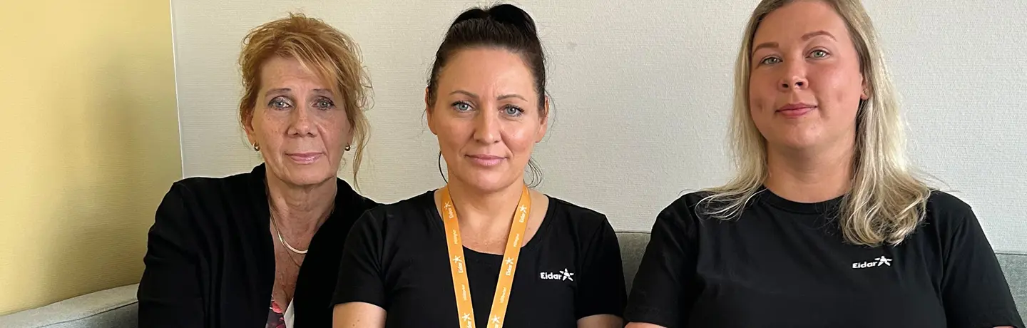 Marita Darefelt, Jekaterina Shahada och Sofia Bryntesson från Eidar