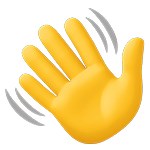 emoji vinkande hand