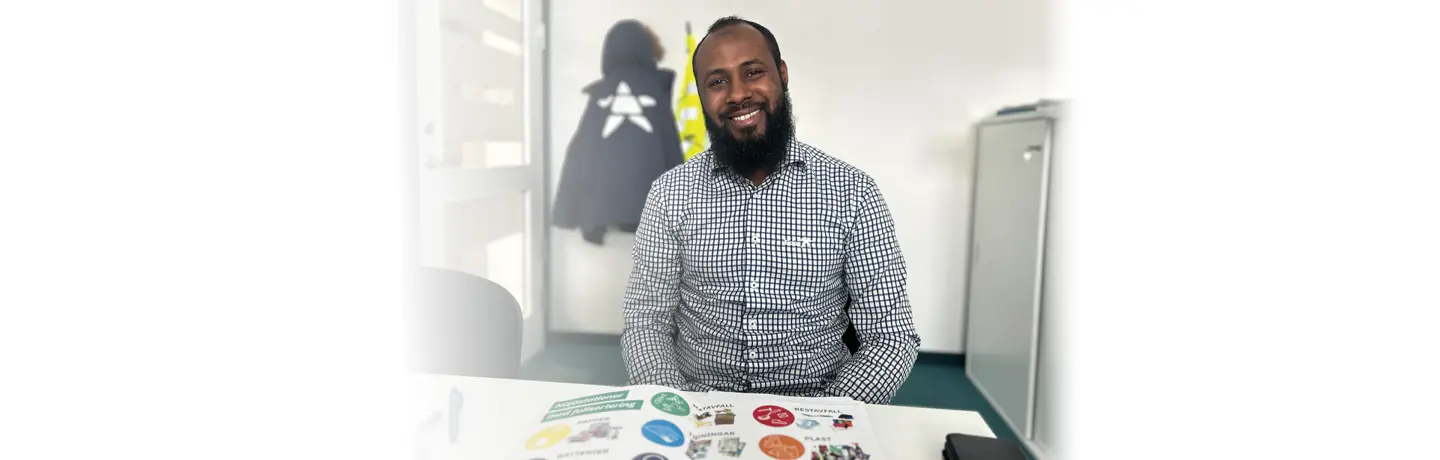 Mohamed Elmi, ny projektledare för återvinning och avfall