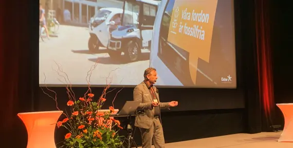 Eidars vd Urban Blom hälsade alla deltagare välkomna till årets Energikicken.
