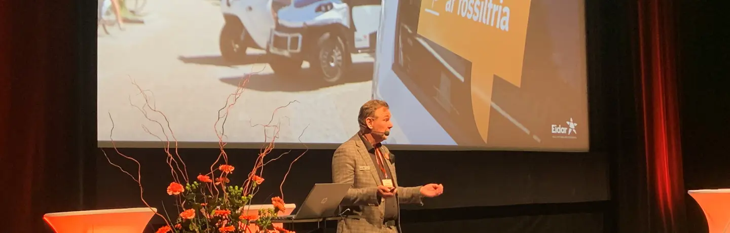 Eidars vd Urban Blom hälsade alla deltagare välkomna till årets Energikicken.